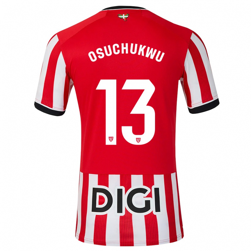 נשים Darlington Osuchukwu #13 אדום שחור לבן ג'רזי ביתית 2026/27 חולצה קצרה