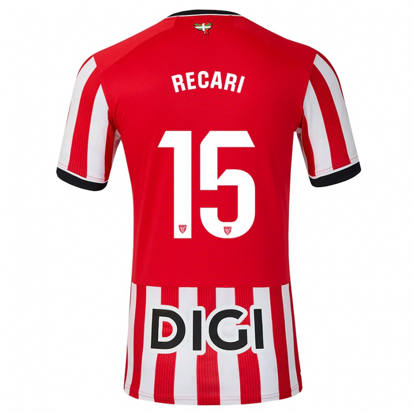 נשים Enzo Recari #15 אדום שחור לבן ג'רזי ביתית 2026/27 חולצה קצרה