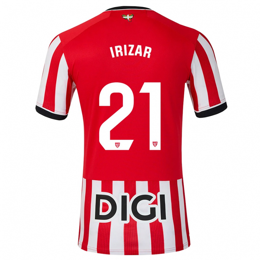 נשים Hur Irizar #21 אדום שחור לבן ג'רזי ביתית 2026/27 חולצה קצרה