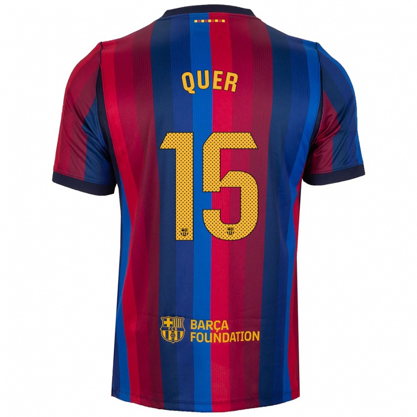 נשים Ignasi Quer #15 כחול מלכותי אדום צהוב ג'רזי ביתית 2026/27 חולצה קצרה