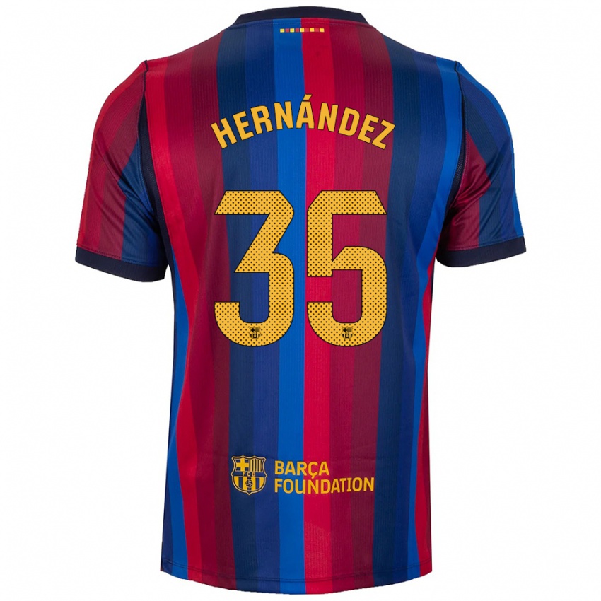 נשים Joni Hernández #35 כחול מלכותי אדום צהוב ג'רזי ביתית 2026/27 חולצה קצרה