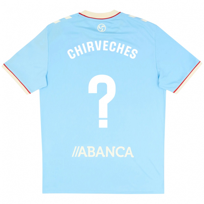 נשים Raúl Chirveches #0 כחול שמיים לבן אדום ג'רזי ביתית 2026/27 חולצה קצרה