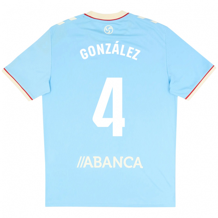 נשים Paula González #4 כחול שמיים לבן אדום ג'רזי ביתית 2026/27 חולצה קצרה