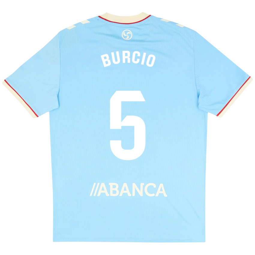 נשים Hugo Burcio #5 כחול שמיים לבן אדום ג'רזי ביתית 2026/27 חולצה קצרה