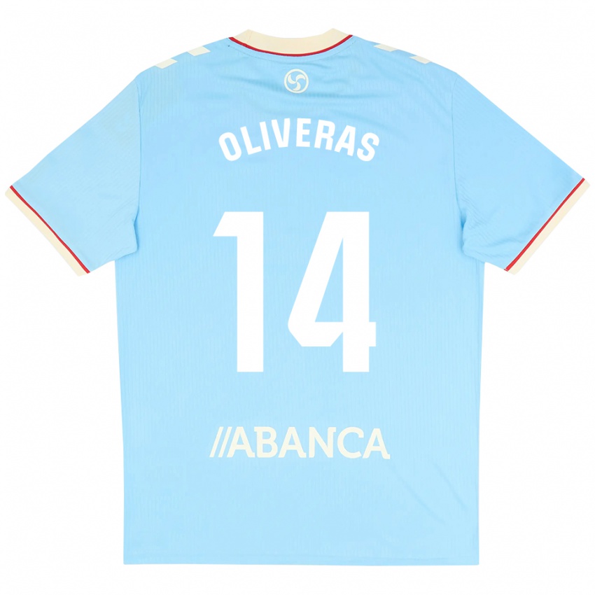 נשים Jan Oliveras #14 כחול שמיים לבן אדום ג'רזי ביתית 2026/27 חולצה קצרה