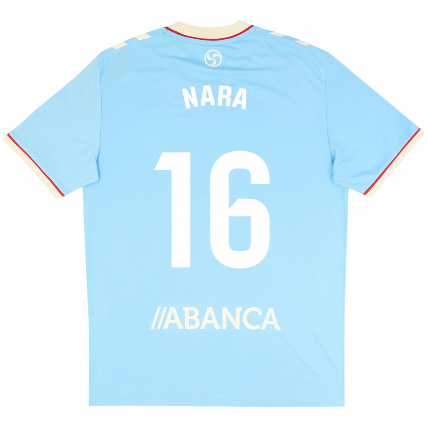 נשים Nara Fernández #16 כחול שמיים לבן אדום ג'רזי ביתית 2026/27 חולצה קצרה