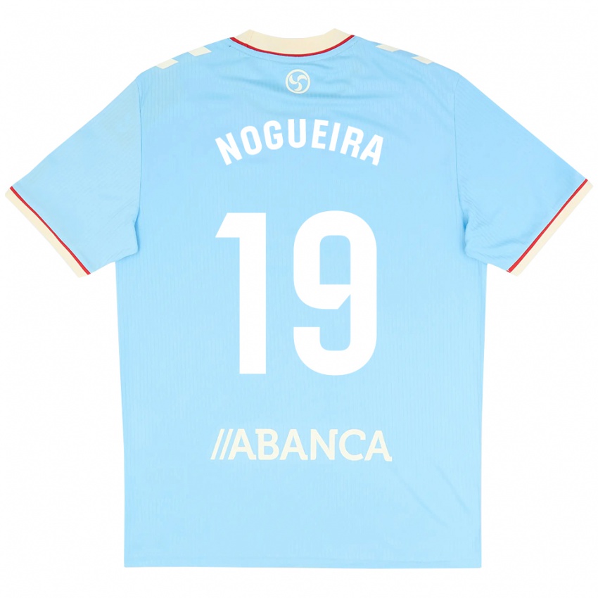 נשים María Nogueira #19 כחול שמיים לבן אדום ג'רזי ביתית 2026/27 חולצה קצרה