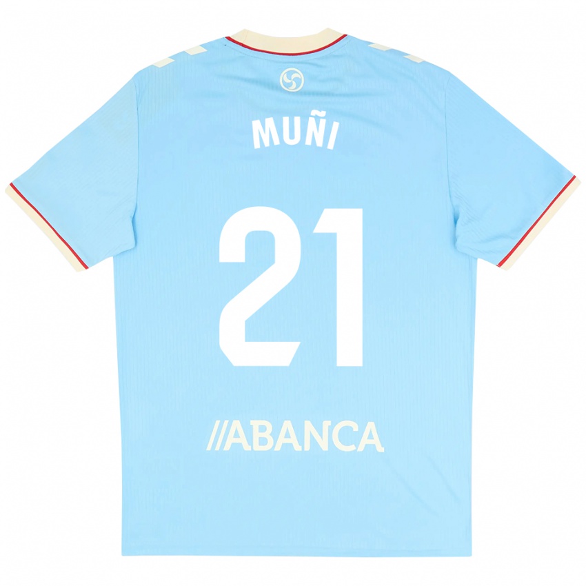 נשים Sara Álvarez Muñi #21 כחול שמיים לבן אדום ג'רזי ביתית 2026/27 חולצה קצרה