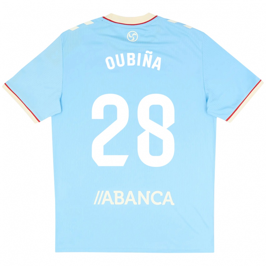 נשים Jimena Oubiña #28 כחול שמיים לבן אדום ג'רזי ביתית 2026/27 חולצה קצרה