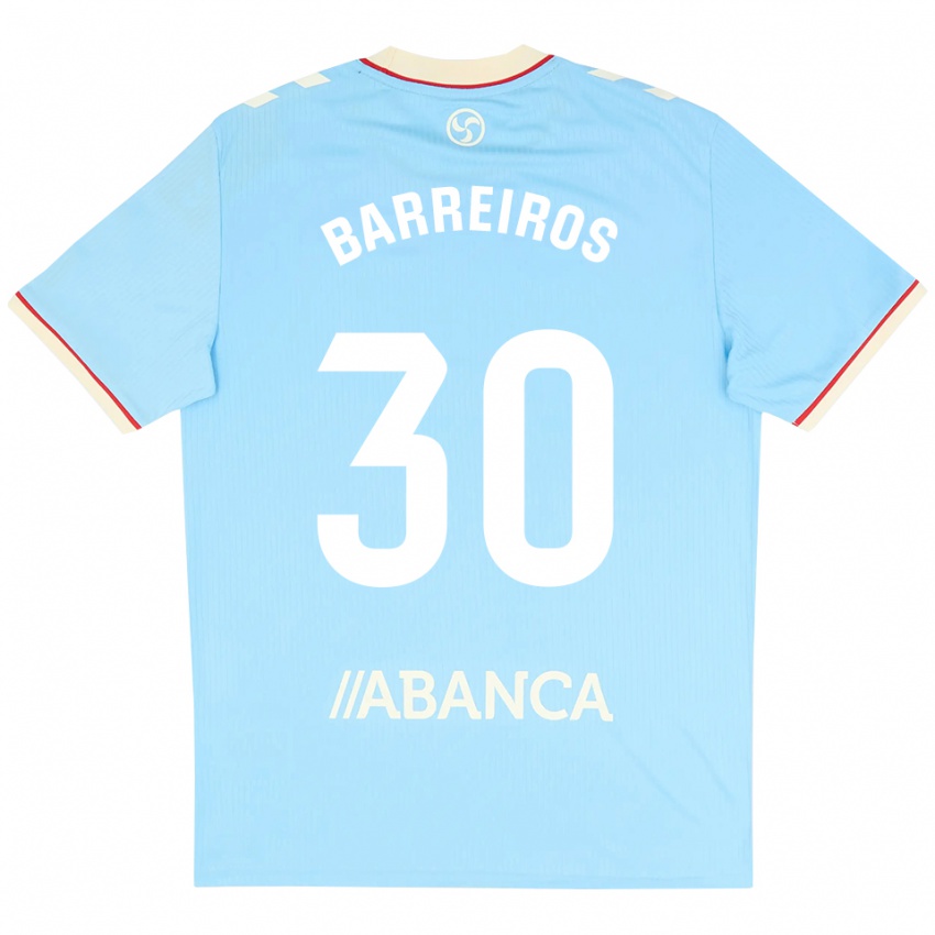 נשים Iago Barreiros #30 כחול שמיים לבן אדום ג'רזי ביתית 2026/27 חולצה קצרה