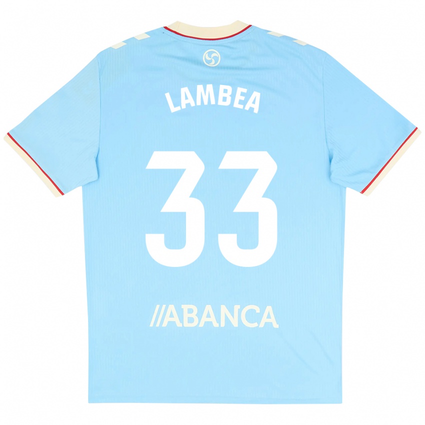 נשים Jorge Lambea #33 כחול שמיים לבן אדום ג'רזי ביתית 2026/27 חולצה קצרה