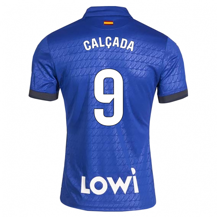 נשים Gonzalo Calçada #9 לבן כחול שחור ג'רזי ביתית 2026/27 חולצה קצרה