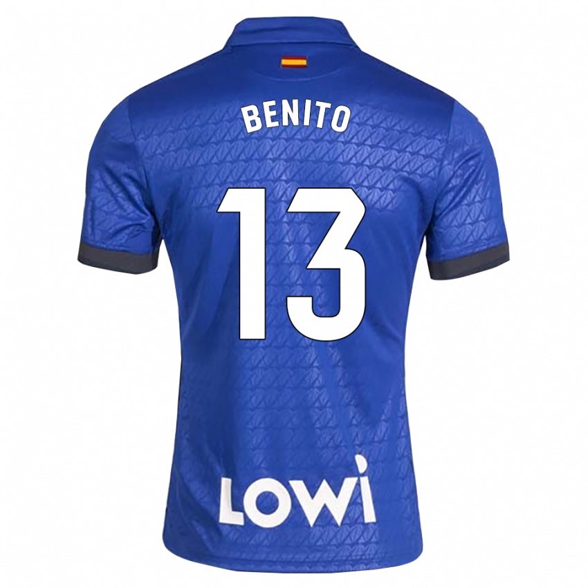 נשים Jorge Benito #13 לבן כחול שחור ג'רזי ביתית 2026/27 חולצה קצרה