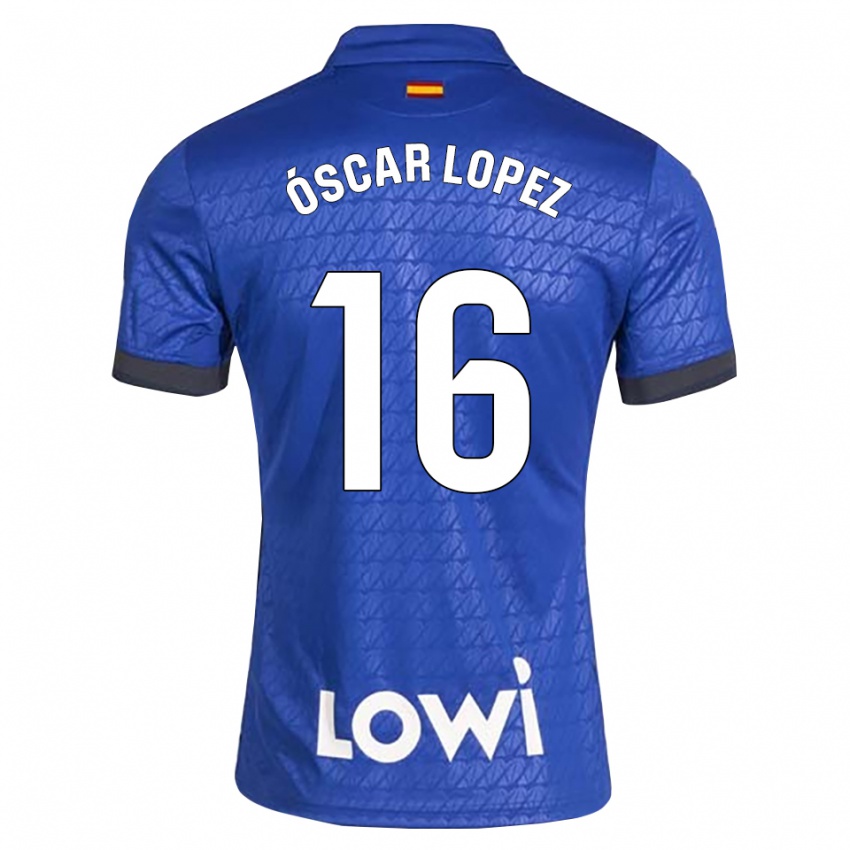 נשים Óscar López #16 לבן כחול שחור ג'רזי ביתית 2026/27 חולצה קצרה