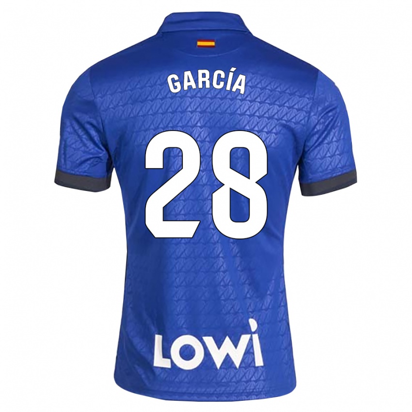 נשים Hugo García #28 לבן כחול שחור ג'רזי ביתית 2026/27 חולצה קצרה