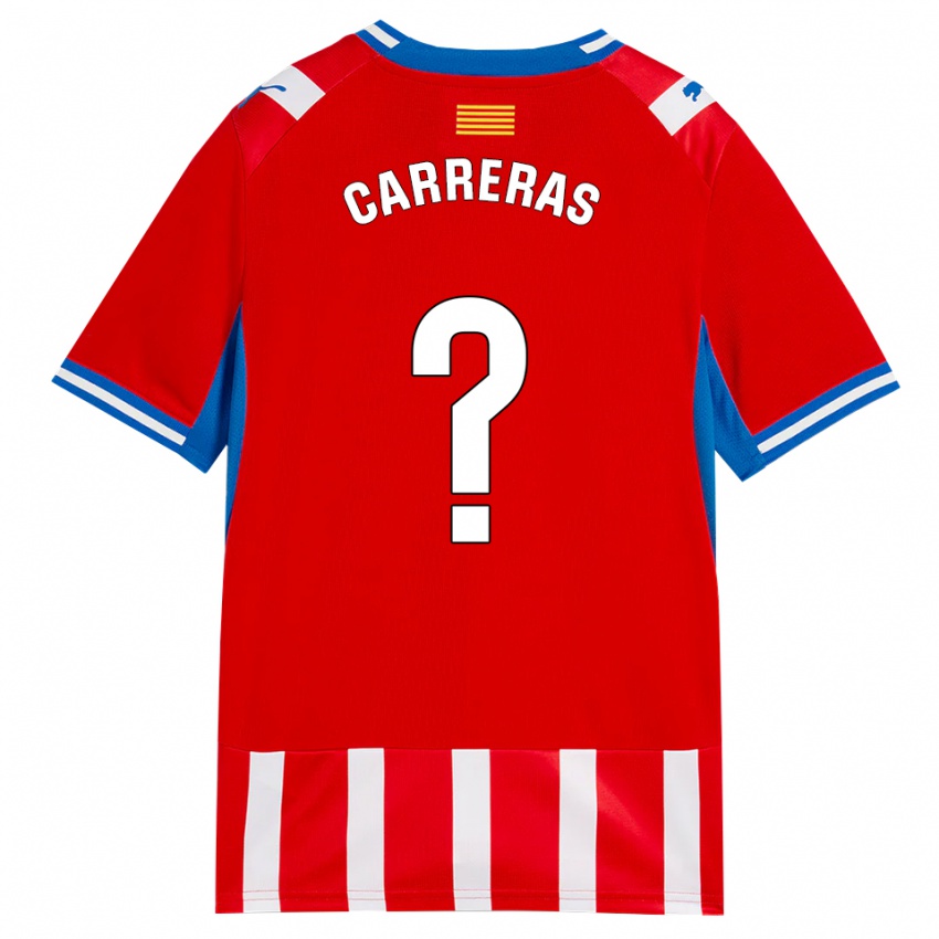נשים Biel Carreras #0 אדום לבן כחול שמיים ג'רזי ביתית 2026/27 חולצה קצרה