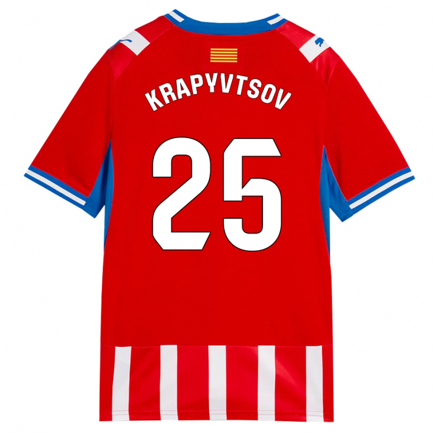 נשים Vladyslav Krapyvtsov #25 אדום לבן כחול שמיים ג'רזי ביתית 2026/27 חולצה קצרה