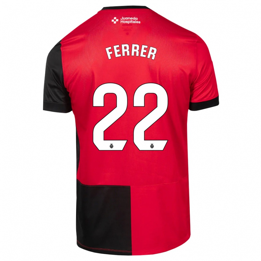 נשים David Ferrer #22 שחור אדום לבן ג'רזי ביתית 2026/27 חולצה קצרה