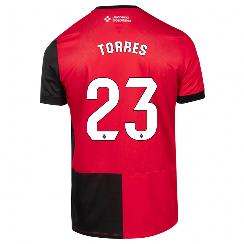 נשים Iker Torres #23 שחור אדום לבן ג'רזי ביתית 2026/27 חולצה קצרה