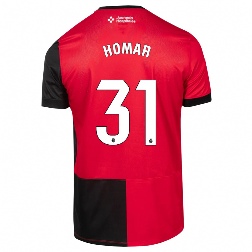 נשים Gaspar Homar #31 שחור אדום לבן ג'רזי ביתית 2026/27 חולצה קצרה