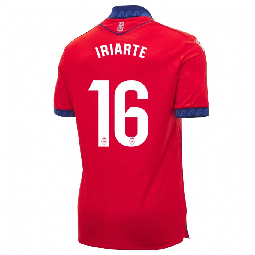 נשים Hodei Iriarte #16 אדום כחול צי לבן ג'רזי ביתית 2026/27 חולצה קצרה