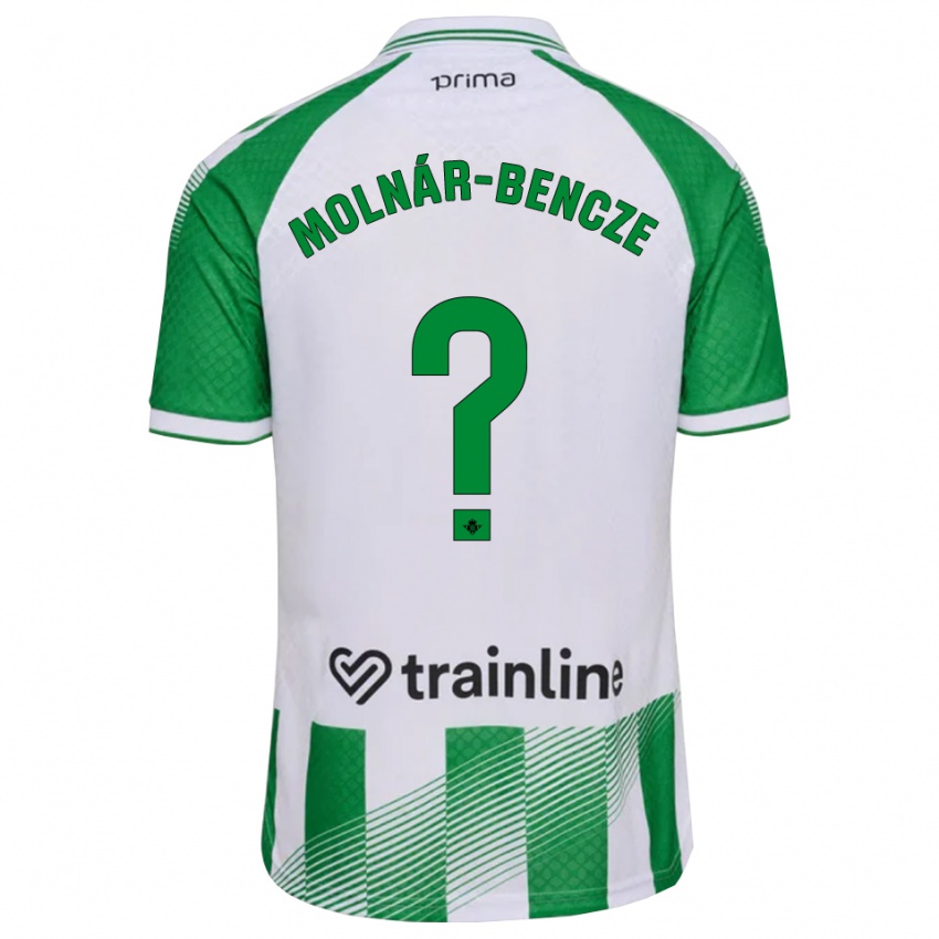 נשים Zsombor Molnár-Bencze #0 ירוק בהיר שחור לבן ג'רזי ביתית 2026/27 חולצה קצרה