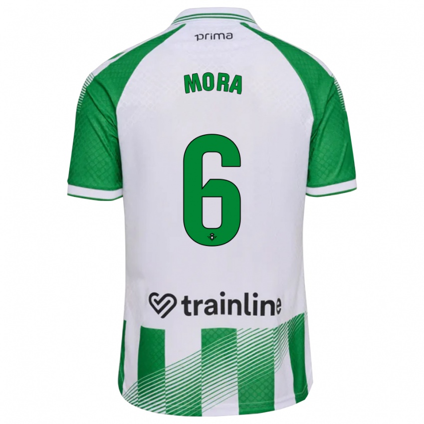 נשים Marcos Mora #6 ירוק בהיר שחור לבן ג'רזי ביתית 2026/27 חולצה קצרה