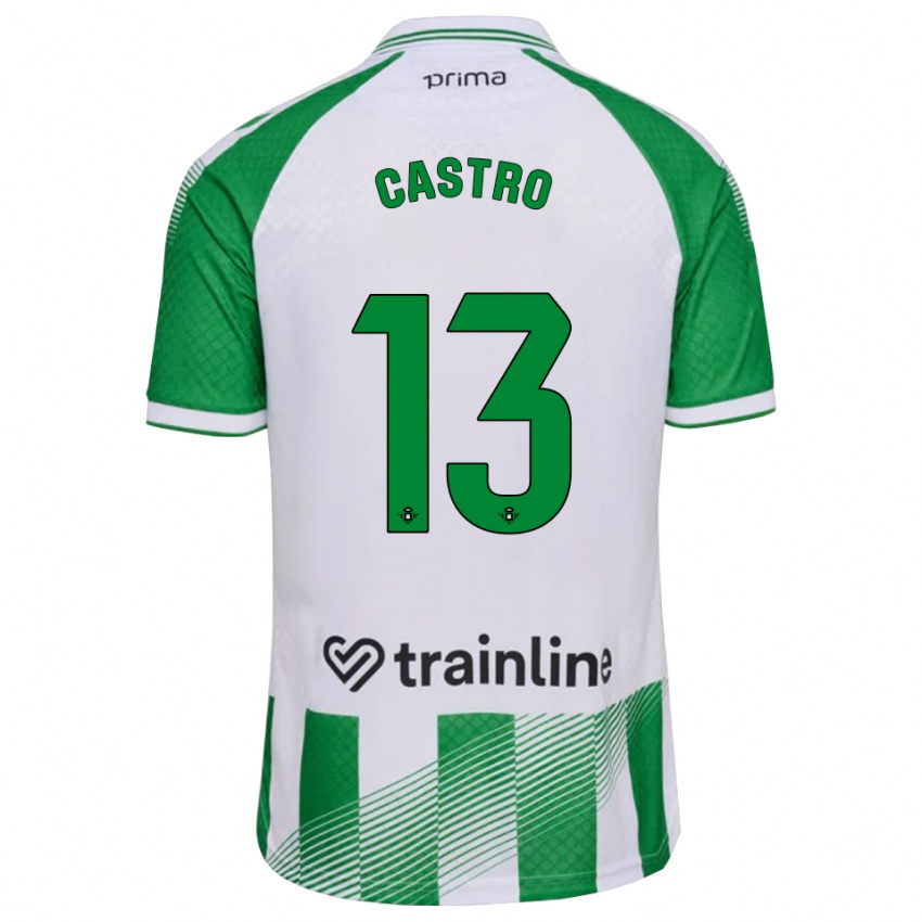 נשים Danel Castro #13 ירוק בהיר שחור לבן ג'רזי ביתית 2026/27 חולצה קצרה