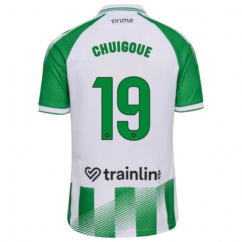 נשים Dorine Chuigoué #19 ירוק בהיר שחור לבן ג'רזי ביתית 2026/27 חולצה קצרה