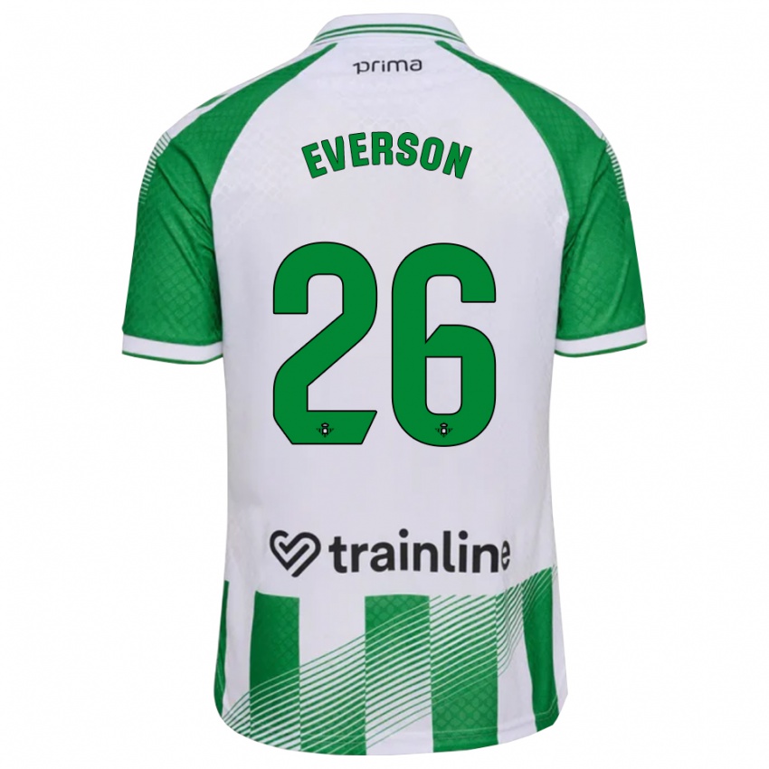 נשים Everson Luis Santana Dos Santos #26 ירוק בהיר שחור לבן ג'רזי ביתית 2026/27 חולצה קצרה