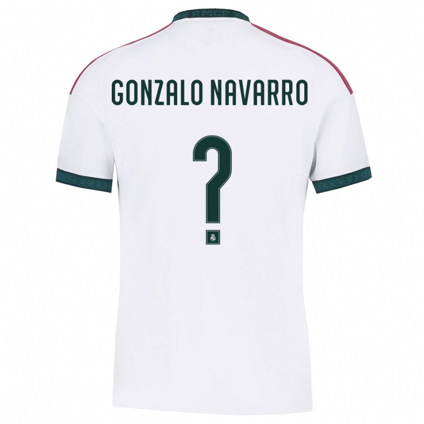 נשים Gonzalo Navarro #0 ירוק כהה לבן אדום ג'רזי ביתית 2026/27 חולצה קצרה