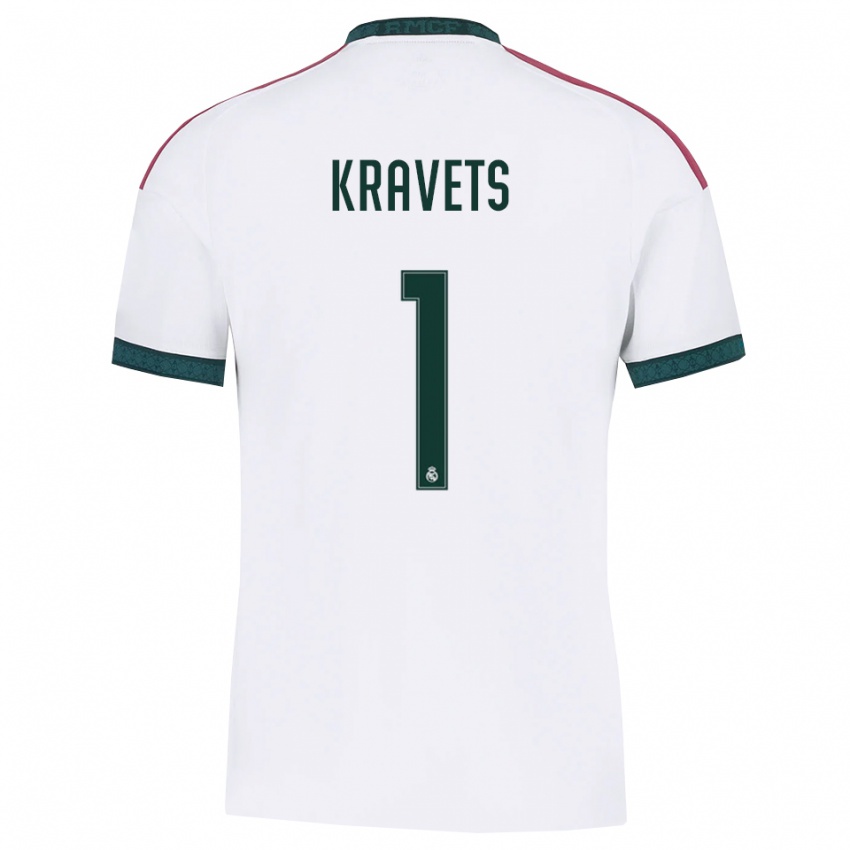 נשים David Kravets #1 ירוק כהה לבן אדום ג'רזי ביתית 2026/27 חולצה קצרה
