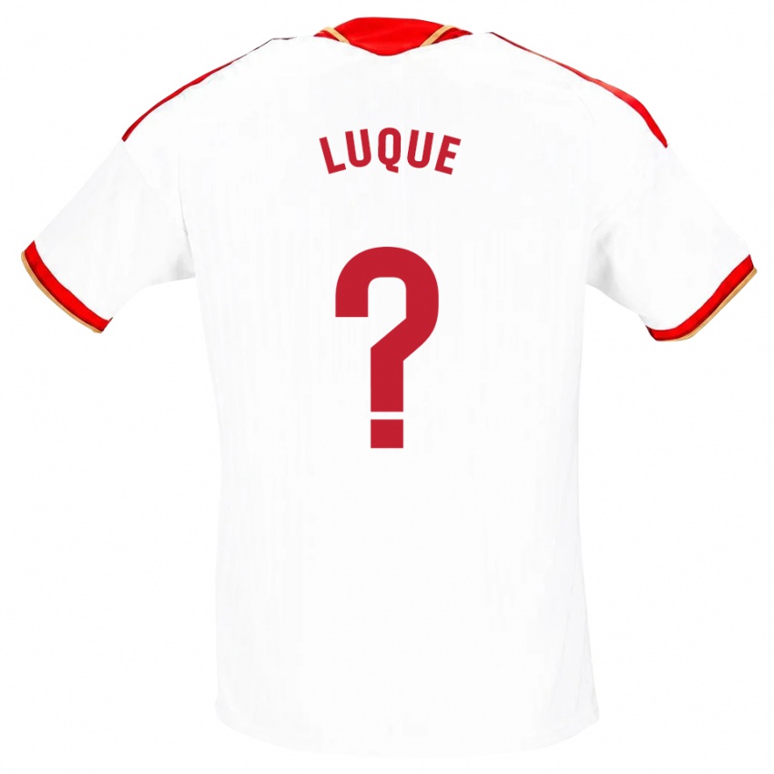 נשים Bruno Luque #0 לבן אדום ג'רזי ביתית 2026/27 חולצה קצרה