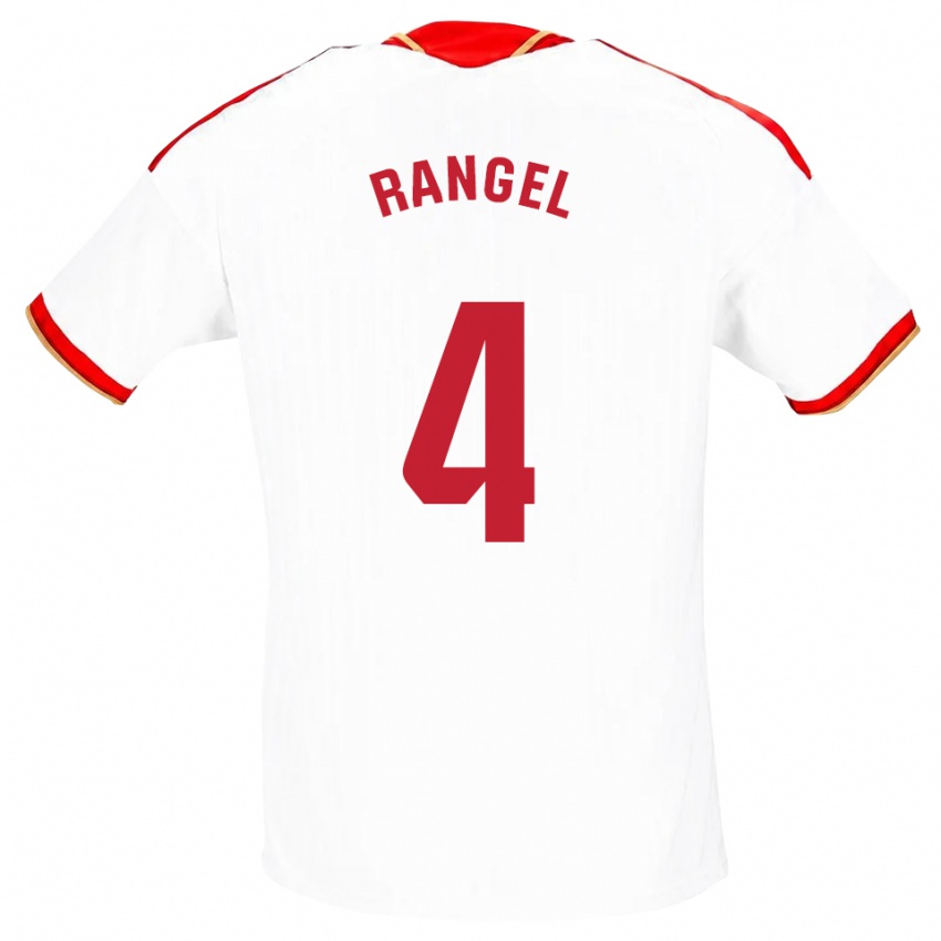 נשים Héctor Rangel #4 לבן אדום ג'רזי ביתית 2026/27 חולצה קצרה