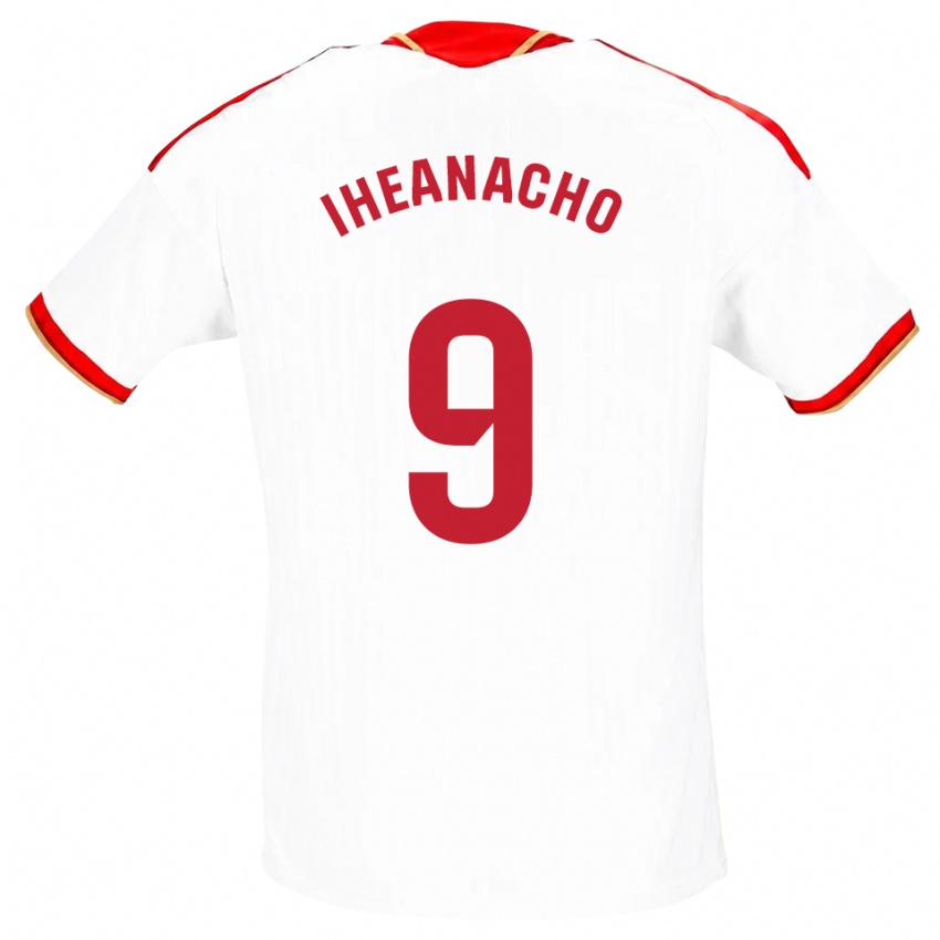 נשים Kelechi Iheanacho #9 לבן אדום ג'רזי ביתית 2026/27 חולצה קצרה