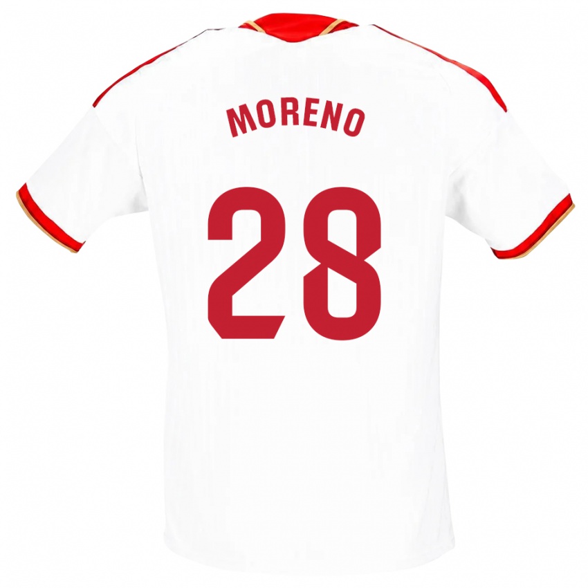 נשים Fernando Moreno #28 לבן אדום ג'רזי ביתית 2026/27 חולצה קצרה