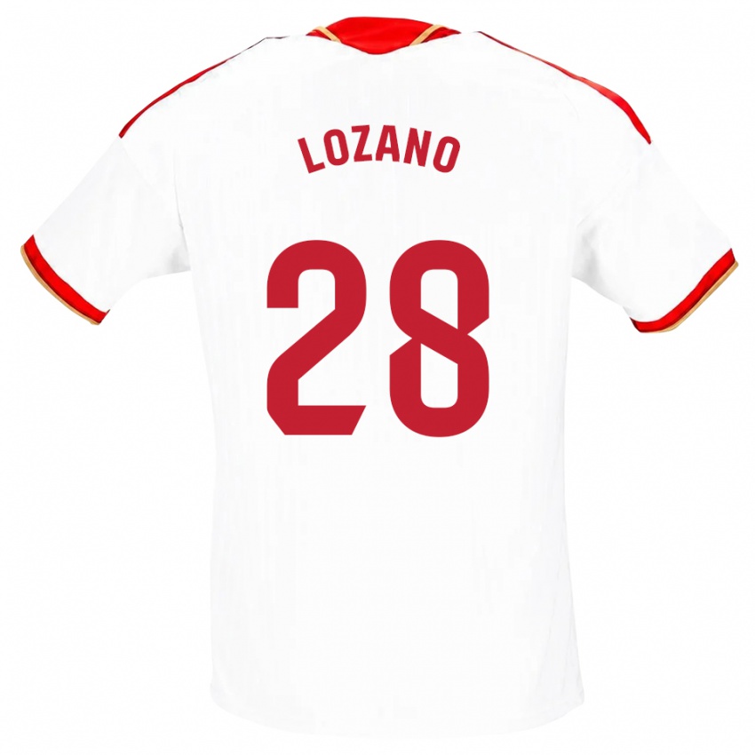 נשים Elena Lozano #28 לבן אדום ג'רזי ביתית 2026/27 חולצה קצרה