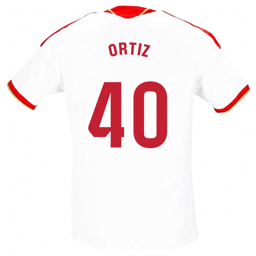 נשים Hugo Ortiz #40 לבן אדום ג'רזי ביתית 2026/27 חולצה קצרה