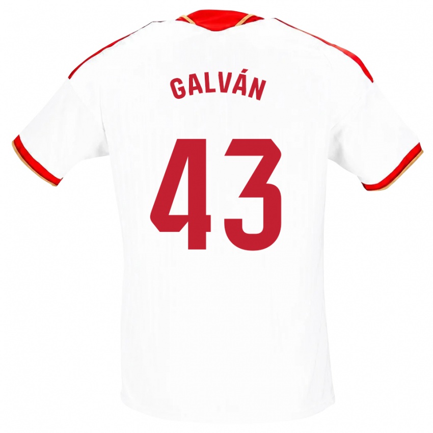 נשים Arnaudis Galván #43 לבן אדום ג'רזי ביתית 2026/27 חולצה קצרה