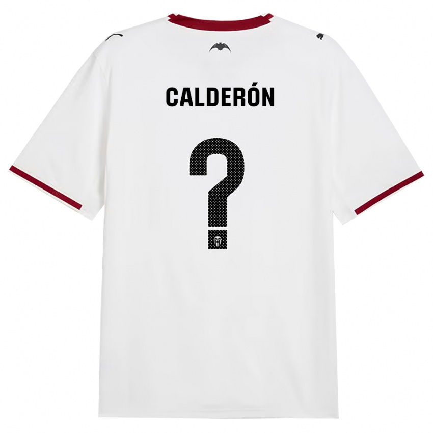 נשים Alfonso Calderón #0 שחור לבן אדום צהוב ג'רזי ביתית 2026/27 חולצה קצרה