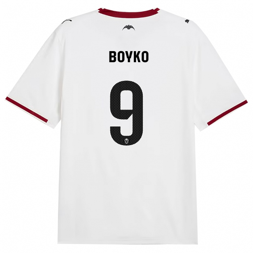 נשים Yaroslav Boyko #9 שחור לבן אדום צהוב ג'רזי ביתית 2026/27 חולצה קצרה