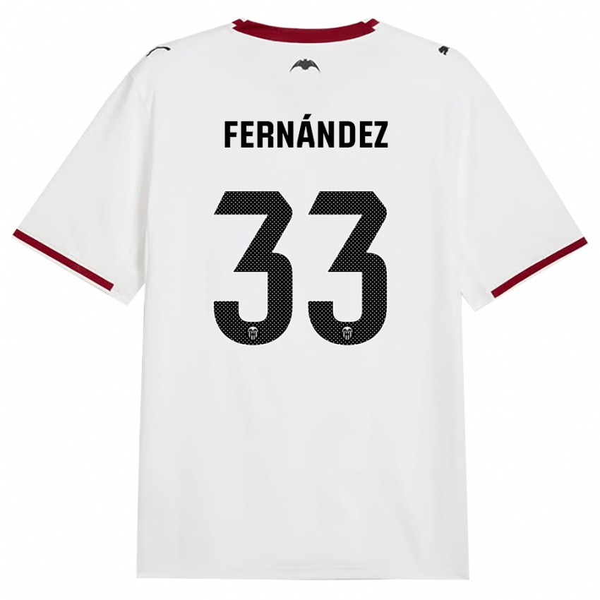 נשים Hugo Fernández #33 שחור לבן אדום צהוב ג'רזי ביתית 2026/27 חולצה קצרה