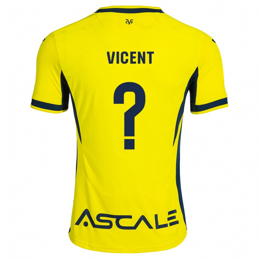 נשים Iker Vicent #0 צהוב שחור אדום ג'רזי ביתית 2026/27 חולצה קצרה