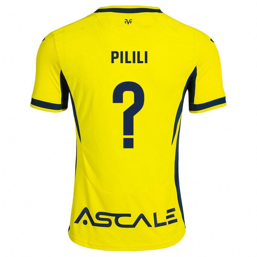 נשים Lucas Pilili #0 צהוב שחור אדום ג'רזי ביתית 2026/27 חולצה קצרה
