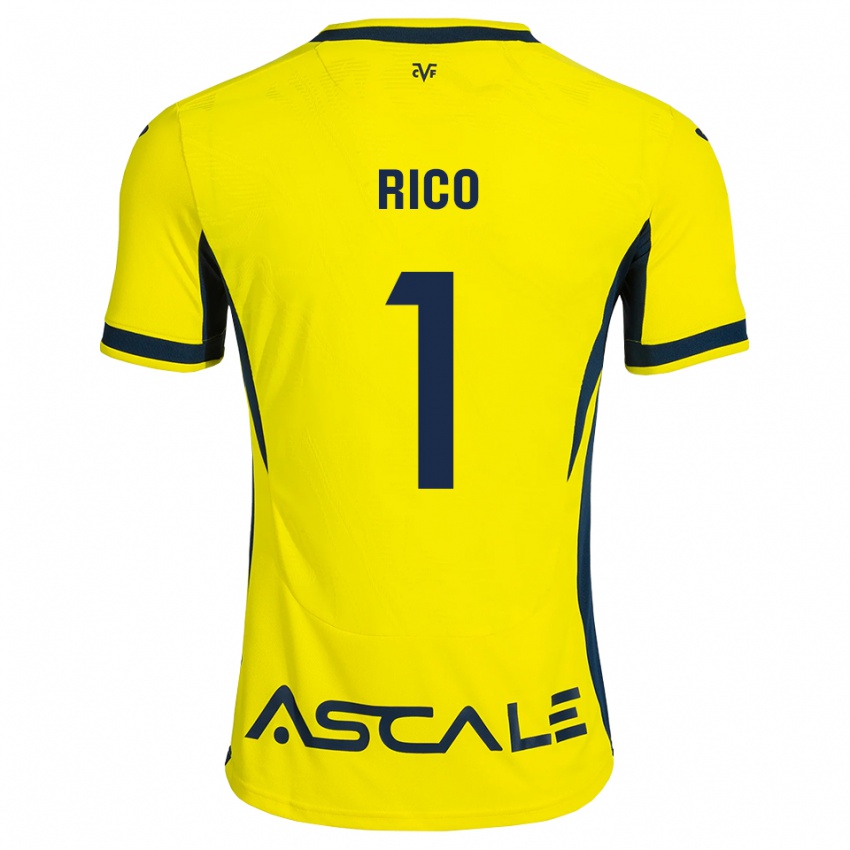 נשים Leo Rico #1 צהוב שחור אדום ג'רזי ביתית 2026/27 חולצה קצרה