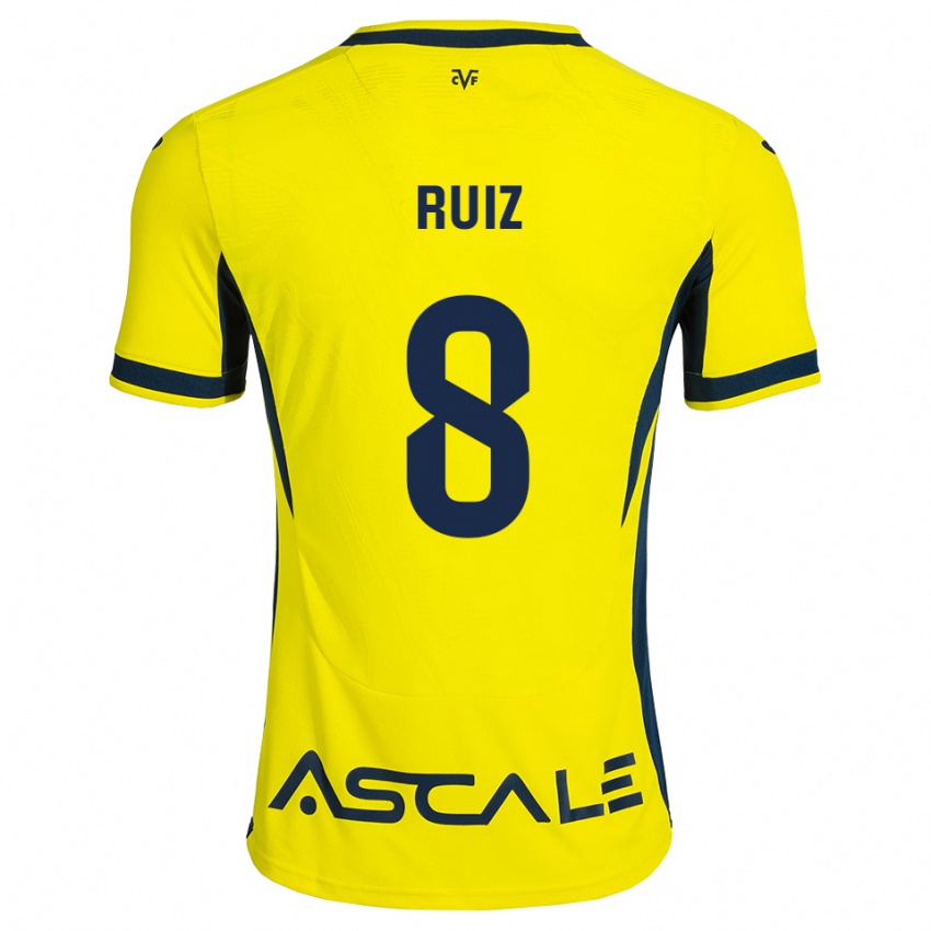 נשים Adri Ruiz #8 צהוב שחור אדום ג'רזי ביתית 2026/27 חולצה קצרה