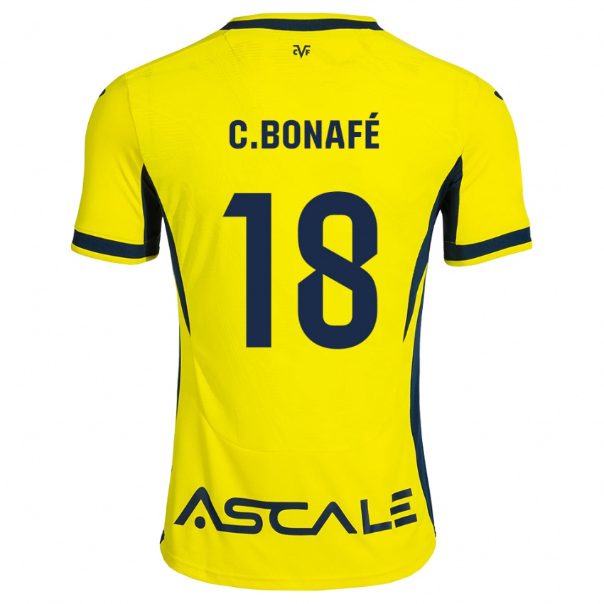 נשים César Bonafé #18 צהוב שחור אדום ג'רזי ביתית 2026/27 חולצה קצרה