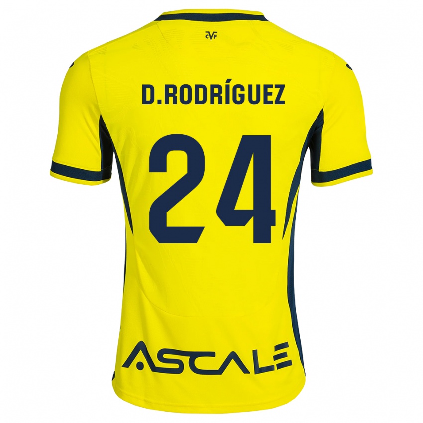 נשים Daniel Rodríguez #24 צהוב שחור אדום ג'רזי ביתית 2026/27 חולצה קצרה