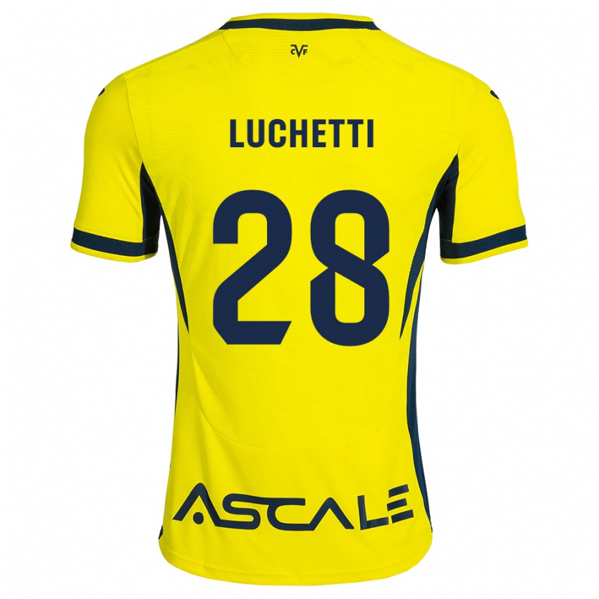 נשים Danilo Luchetti #28 צהוב שחור אדום ג'רזי ביתית 2026/27 חולצה קצרה