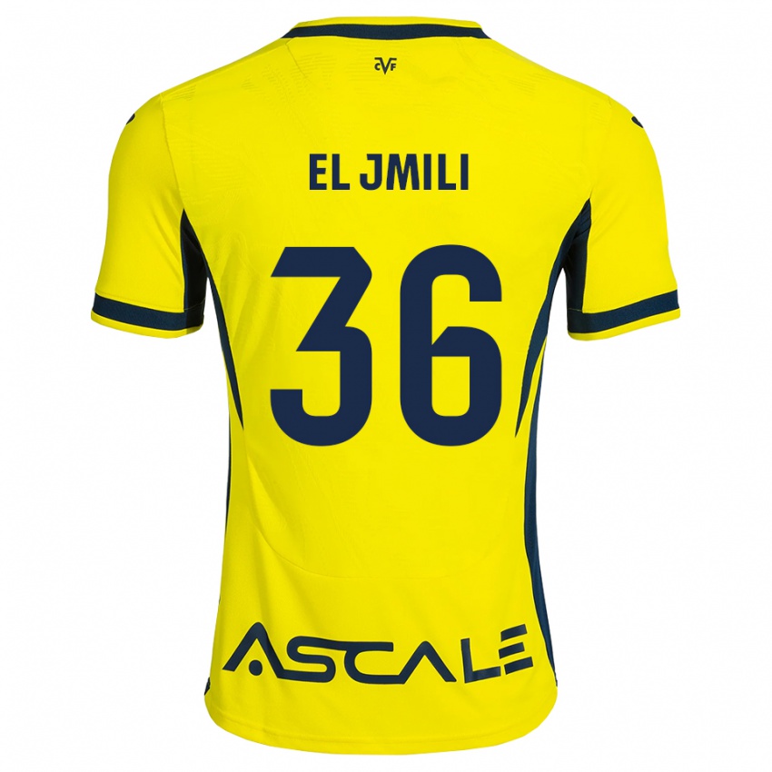 נשים Nizar El Jmili #36 צהוב שחור אדום ג'רזי ביתית 2026/27 חולצה קצרה